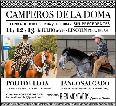 Camperos de la doma-Curso de doma rienda y hechura de caballos