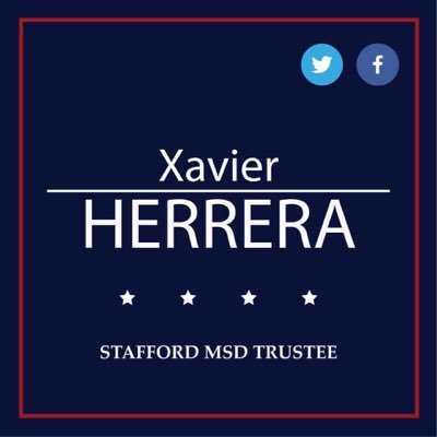 reelectX4SMSD's profile picture. Serving as the "Official" Xavier Herrera for Stafford MSD Trustee Re-Election Twitter page. This profile is being managed by the Xavier Herrera Campaign.