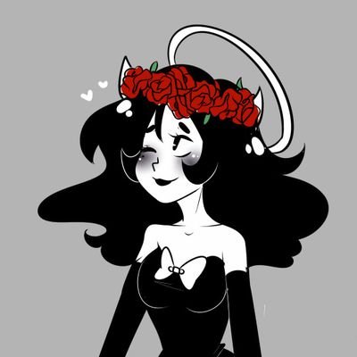 hello darling ! nice to meet you ! i'm Alice Angel, i've been created by Joey.... m'y cute son : @BendyInky , with that cute little devil @InkyLilDemon ❤