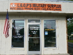 We are a Military Surplus store and L.G.O.P’s (Little Groups of Paratroopers) is our name,  Get your ZOMBIE eradication gear here.