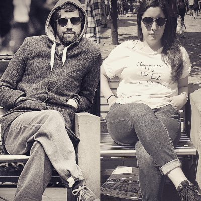 Sitting on benches with Jason Orange ♥ #Thatter for life ✌️Gary follows