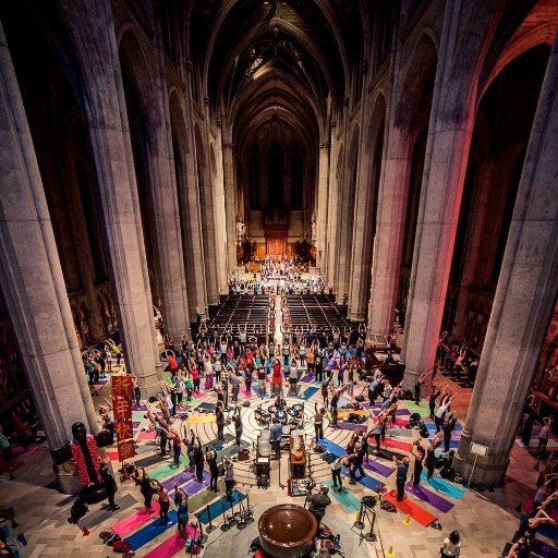 Tuesday night yoga at San Francisco's iconic Grace Cathedral