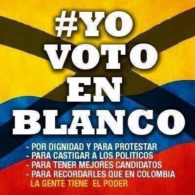 Con la pasión y fieles a las ideas y #VotoEnBlanco cambiaremos el país!! Promovemos el #VotoenBlanco, La ULTIMA casilla del voto. #derechociudadano