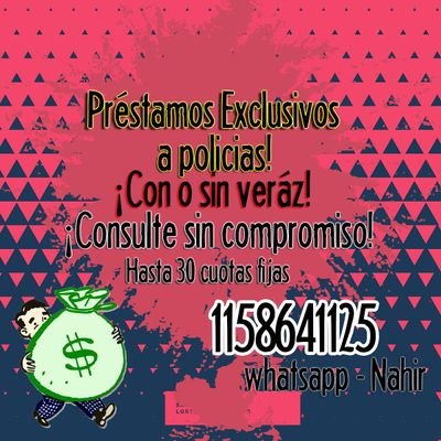 ● PRESTAMOS EXCLUSIVOS A POLICIAS. CONSULTE MAS LINEAS DISPONIBLES! CON O SIN VERAZ, HASTA 30 CUOTAS FIJAS!!! ●