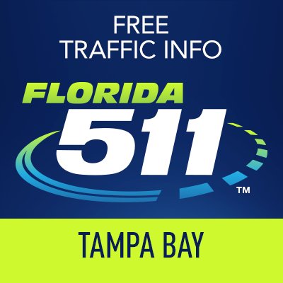 511 Tampa Bay #traffic info provided by @MyFDOT. Know before you go, don’t tweet & drive. #Tampa #Hillsborough #Pinellas #Pasco #Lakeland #Polk  #SRQ