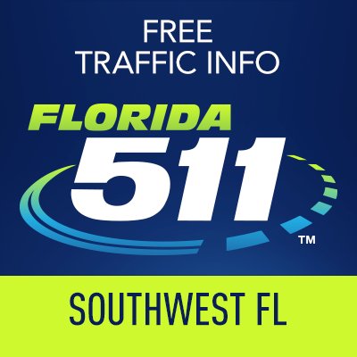 511 #traffic info for Southwest Florida provided by @MyFDOT. Know before you go, don’t tweet & drive. #Naples #FtMyers #CapeCoral #Sarasota  #SWFL