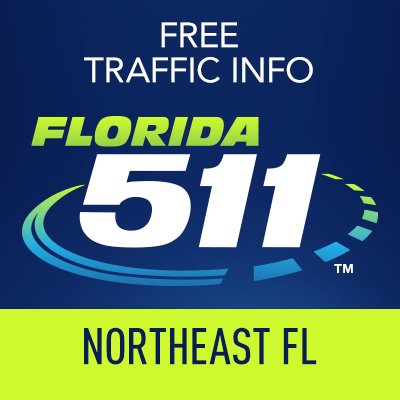 511 #traffic info for Northeast Florida provided by @MyFDOT. Know before you go, don’t tweet & drive. #Jax #StAugustine #Gainesville #StJohns #LakeCity