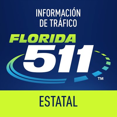 Informes de tráfico de #FL511 suplido por @myfdot. Sepa antes de salir, no use Twitter cuando este manejando. Para informes en inglés, visite @FL511_State