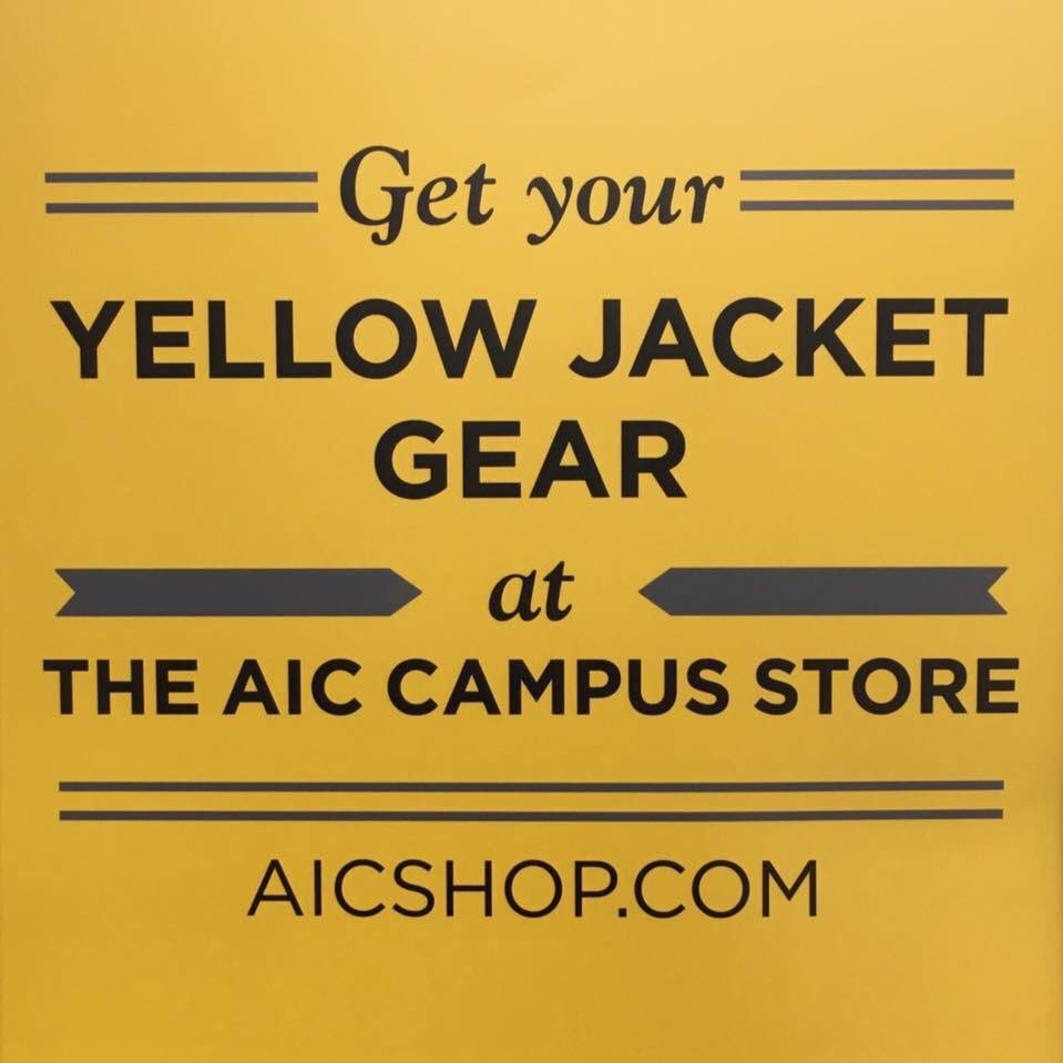 Welcome to the AIC Campus Store Twitter!! Visit us in store or shop online!🐝