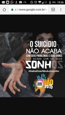 DiganaoSuicidio's profile picture. Estou aqui para escutar e ajudar pessoas assim como fui uma  suicida