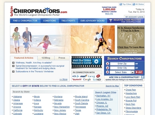 Welcome to http://t.co/y1Aywqu6Xf, the world's largest chiropractic portal!