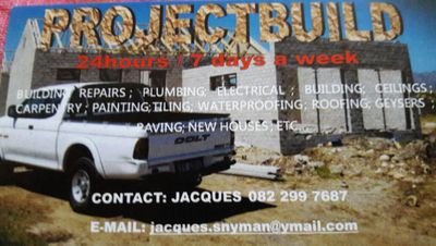 Projectbuild1's profile picture. We building your hearts desire as well as plumbing, electrical... big or small, we do it all.
