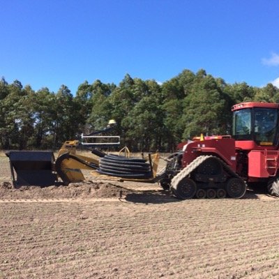 Turning water logged ground into productive, healthy, farming land.