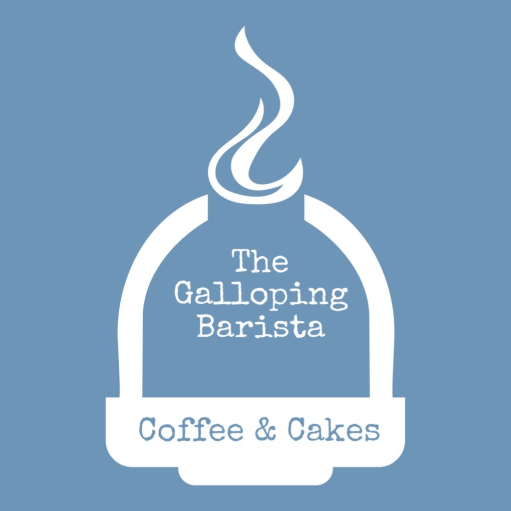 The Galloping Barista. Freshly Ground Coffees, Speciality Teas and Homemade Cakes. All served from a converted horse trailer.