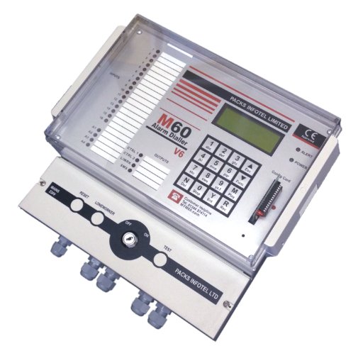 The M60 Alarm Autodialer is used for the Automatic communication of Alarms, Signals, Levels Via PSTN & Mobile (GSM\Cell) phone networks Via voice and SMS