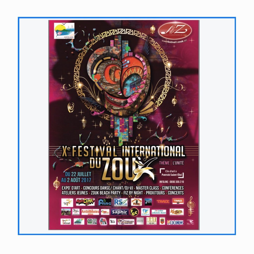 Festival International du Zouk de la Guadeloupe se tiendra du 22 Juillet au 02 Août 2017.