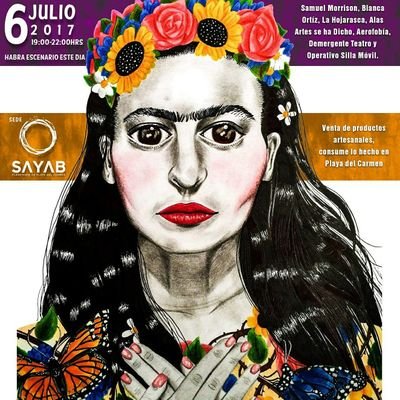 Arte ● Moda ● Cultura ~ Plataforma cultural para dar a conocer talento mexicano /Asiste este 6 de julio en el Planetario Sayab  #PlayadelCarmen @todassomosfrida