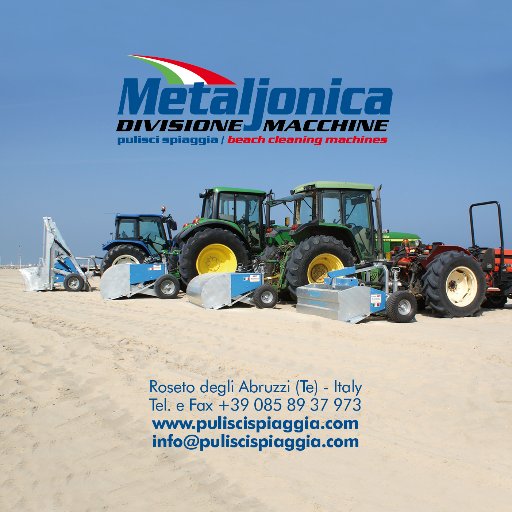 METALJONICA Leader in Itala nella produzione di macchine pulisci spiaggia - Beach cleaning machines -Beach cleaner - machines de nettoyage de plages - equipment