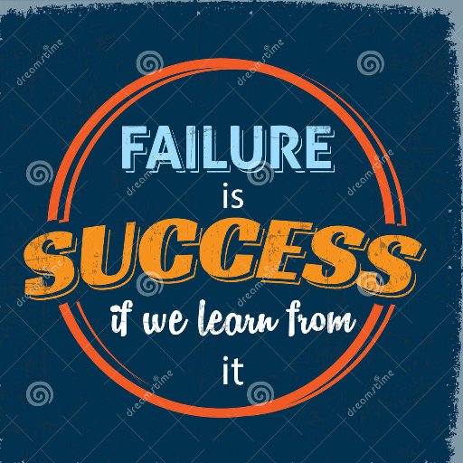 failurestory01's profile picture. It is failure that teaches us how to succeed. If you are not failing, You are not innovating enough. Let's learn from failure of great people