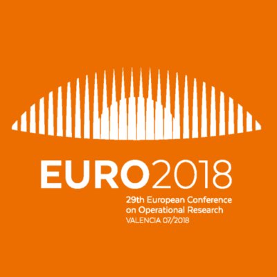 29th European Conference on Oper. Research to be held in Valencia, Spain, 8-11th July 2018. Follow us to stay tuned in real time. Use hashtag #euro2018valencia.