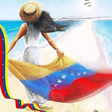 Venezolana de la bandera de 7 estrellas.