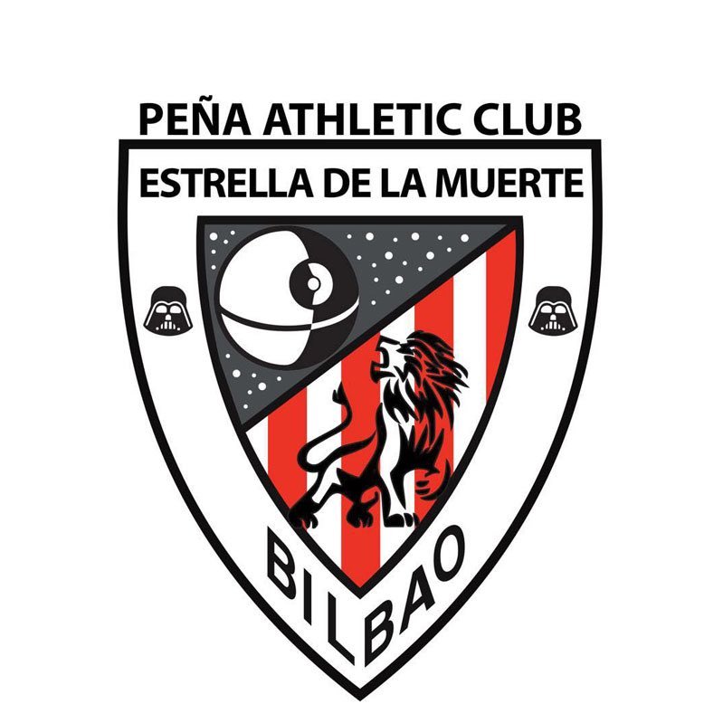 Peña del Athletic Club en la Estrella de la Muerte. Darth Vader es nuestro líder.