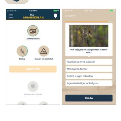 jagarskolan's profile picture. Nya Jägarskolan är en App för dig som läser jägarexamen eller vill lära dig mer om jakt, djur och natur. Appen finns på AppStore och Google play.