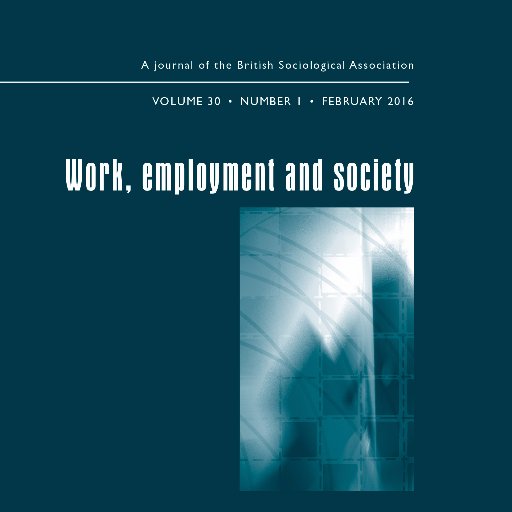 WES is a leading international journal of the BSA. We publish original research on the sociology of work. wes.journal@britsoc.org.uk