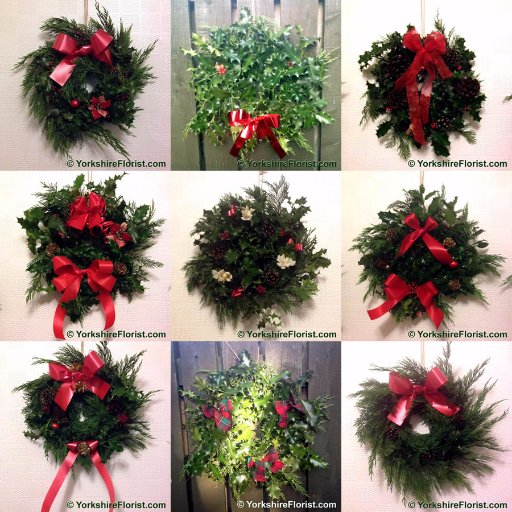 Fresh Holly Wreaths & Flowers for Christmas. #Yorkshire #Florist