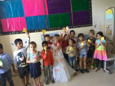 Bunch of 1 st grade kids of VKE, enthusiastic learners