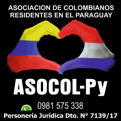 ASOCIACIÓN DE COLOMBIANOS RESIDENTES EN PARAGUAY
Nuestro objetivo es integrar la colectividad colombiana residente en la República del Paraguay.