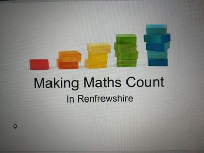 Making Maths Count in Renfrewshire Conference in Tweedie Hall Linwood, Monday 14th August.