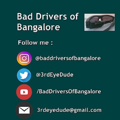 YouTuber | I capture stupid drivers on my GoPro and submit videos to Bengaluru Traffic Police.📸BUY a budget dashcam 📷 here - https://t.co/a8He8p4Bqa