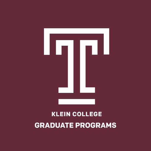 Official Twitter of the @TUKleincollege Graduate Office at @templeuniv. 
 
Your source for all graduate studies information at Klein!