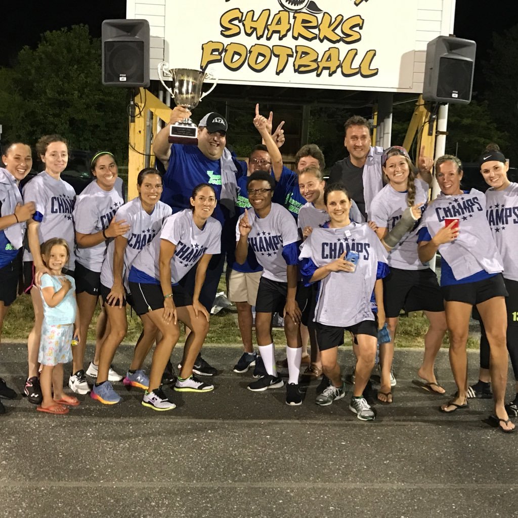 The Jersey Shore Powder Puff League is an all FEMALE flag football charity league. Ballers getting DOWN & DIRTY to raise $ and awareness for Pulmonary Fibrosis.