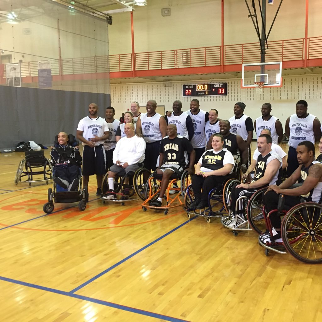 Triad Trackers - Winston-Salem's Wheelchair Basketball Team. For more info. visit our website.