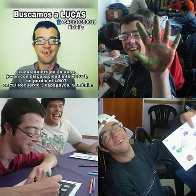 BuscamosaLucas's profile picture. JOVEN DISCAPACITADO DE 24 AÑOS DESAPARECIDO EN PAPAGAYOS  SANLUIS EL 19 DE JULIO. DIFUNDIR !!