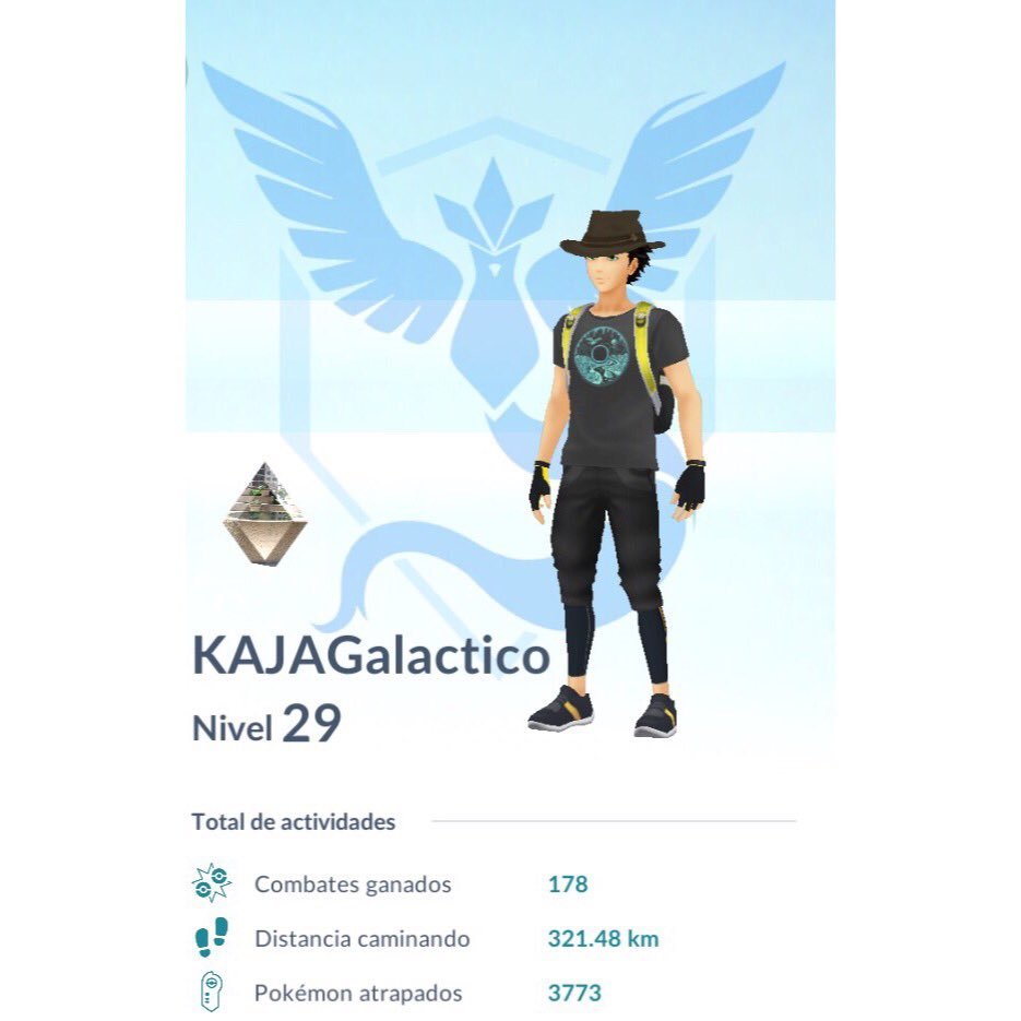 PokémonGo Nivel 29, sígueme, y te sigo. #VamosPorMásExperiencias. #TeamMystic. Atrapados: 231, Vistos 237 #PokémonGo.