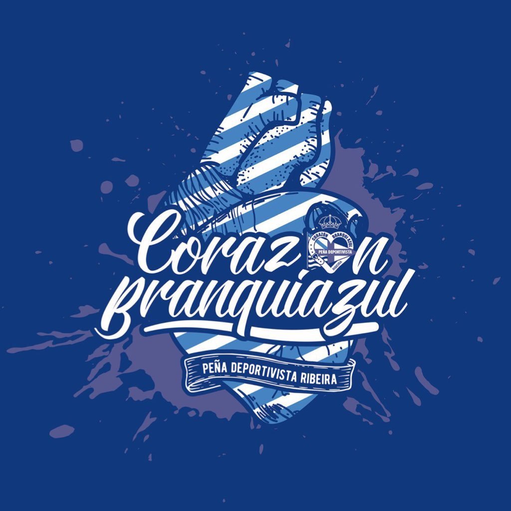 Twitter oficial da peña deportivista Corazon Branquiazul, de Ribeira