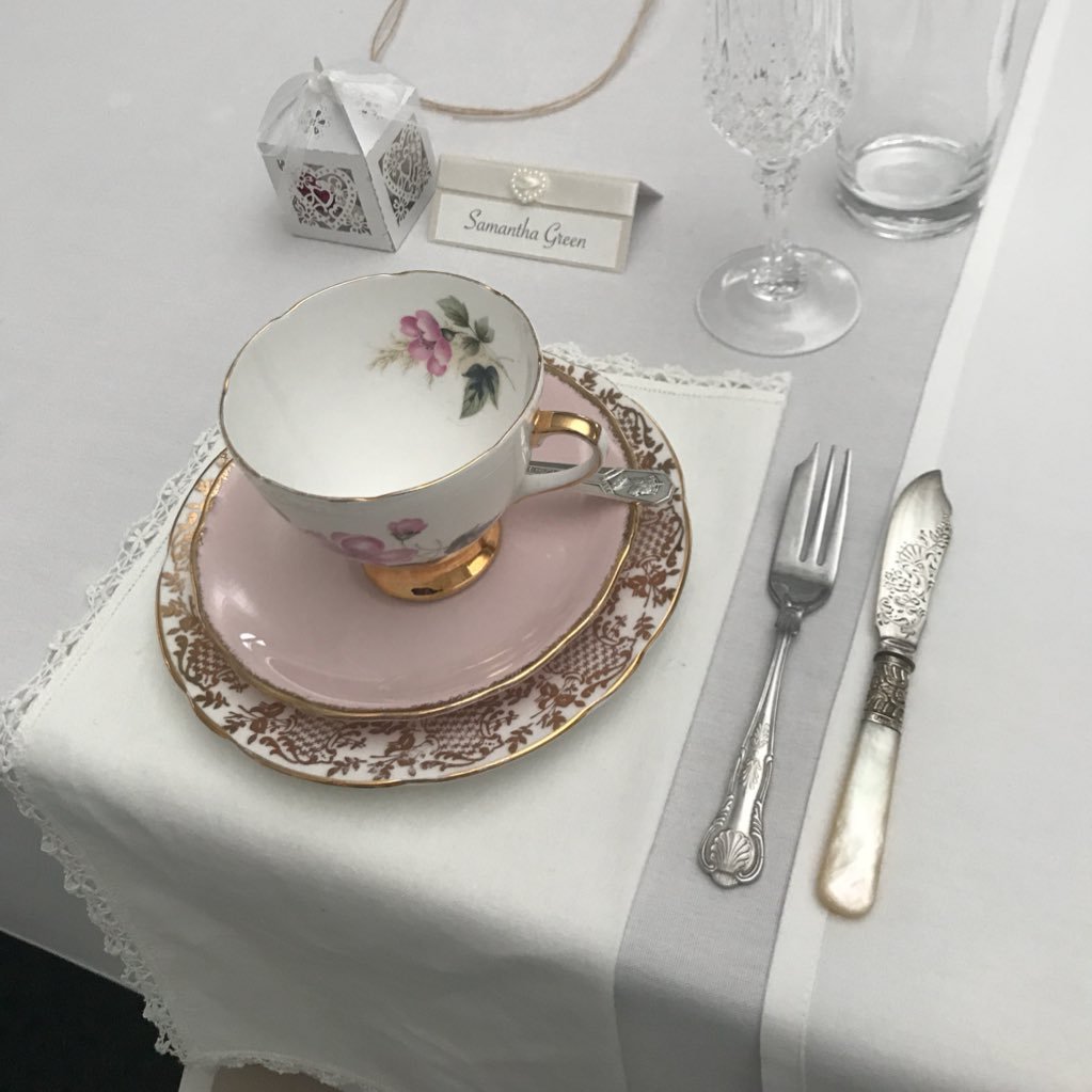 vintage hire of crockery, glasswear, cutlery and other finery
