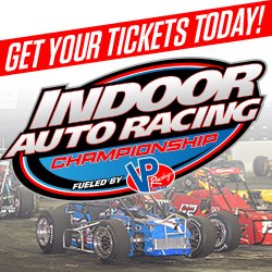 Racing cars indoors all winter. The people that run this account don't get to make on-track decisions. #IndoorAutoRacing