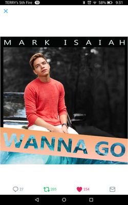 Huge an of Mark Isaiah! Everyone go buy and listen to Wanna Go on itunes and stream it on spotify! I love supporting him!! #Markers #TeamMark ❤️🎤