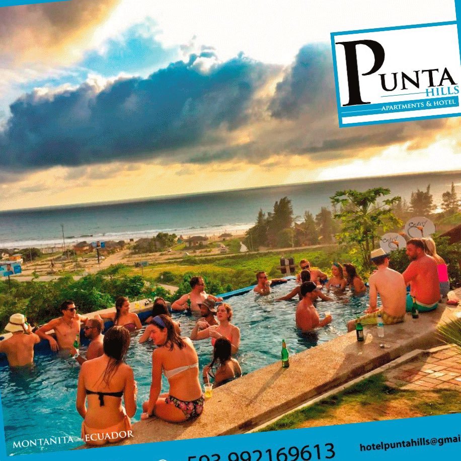 Hotel Restobar & Club Punta Hills , Con una vista espectacular de toda la playa de Montañita