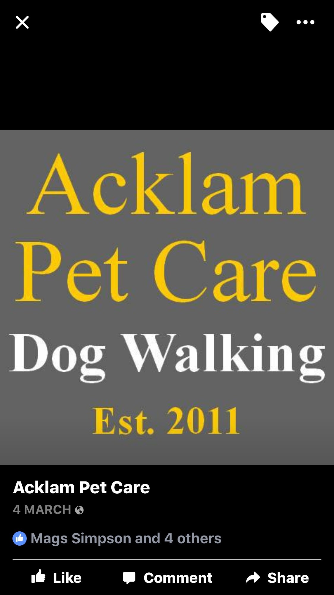 Acklam Pet Care provides a quality, professional Dog Walking Service to certain areas of Middlesbrough. Please check our website to see if we cover your area.