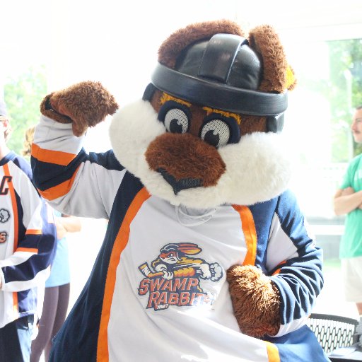 I'm the mascot for the Greenville Swamp Rabbits hockey team! Follow me for all my fun adventures! #WeAreGreenville