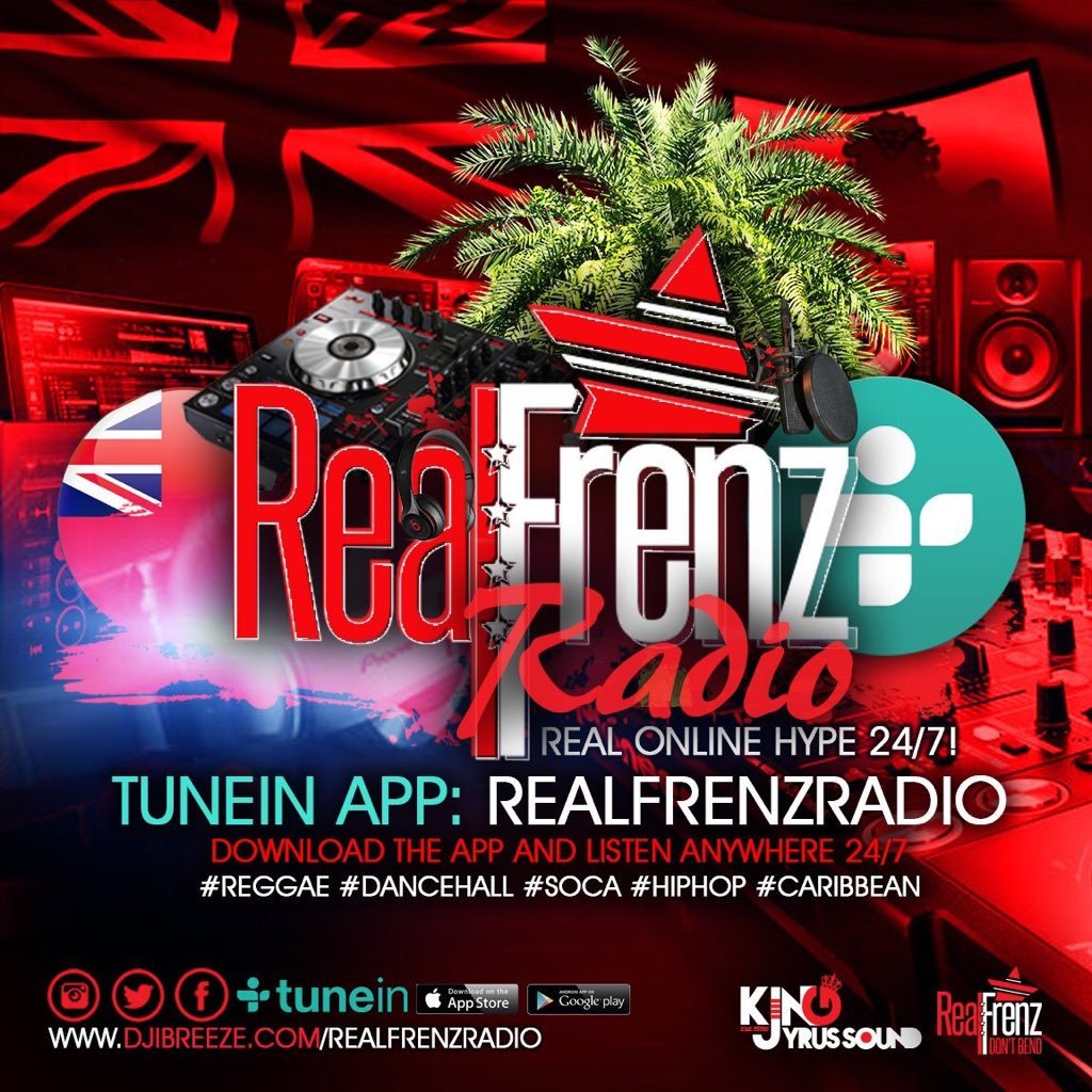 Listen 24/7 #RealFrenzRadio! Keep it locked for news, events and the best music. #Bermuda #Reggae #Soca #Dancehall
