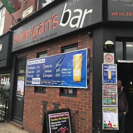 Hennigans is an All You Can Eat Sport's Bar in Levenshulme, Manchester. Run by Levenshulme Pub Company, #Football #Gaelic #Rugby #Horseracing #Boxing