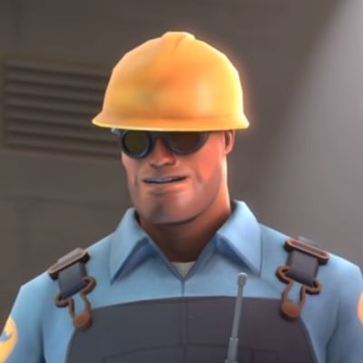 Engineer (Blue); I know how work with mechanics like sniper rifles, etc and zappers with other spy things. I usually am friendly unless ya hit me.