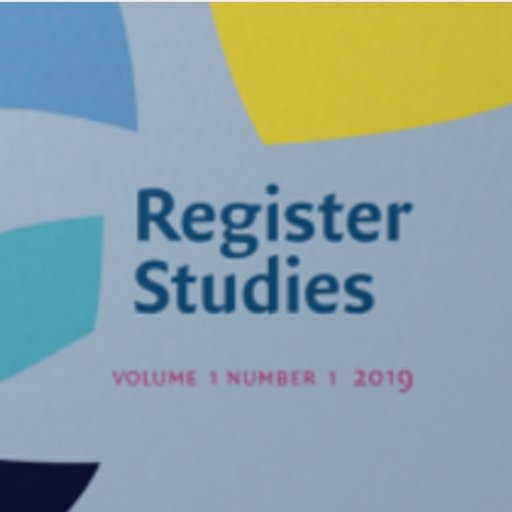 Register Studies is a refereed journal devoted to the publication of empirical, methodological, and theoretical research on register.
