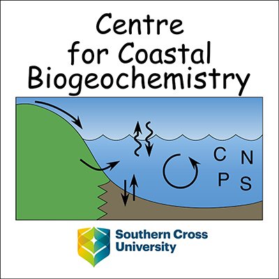 @SCUonline research centre, led by Bradley Eyre, of biogeochemists trying to understand global and ecosystem nitrogen, carbon, & climate change dynamics.